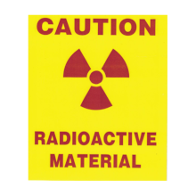 Caution Radioactive Materials Label