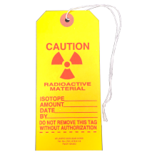 Radiation warning tags