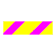 Radiation warning tapes