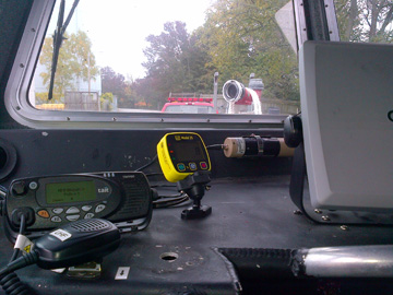 Model 35 mounted on marine console